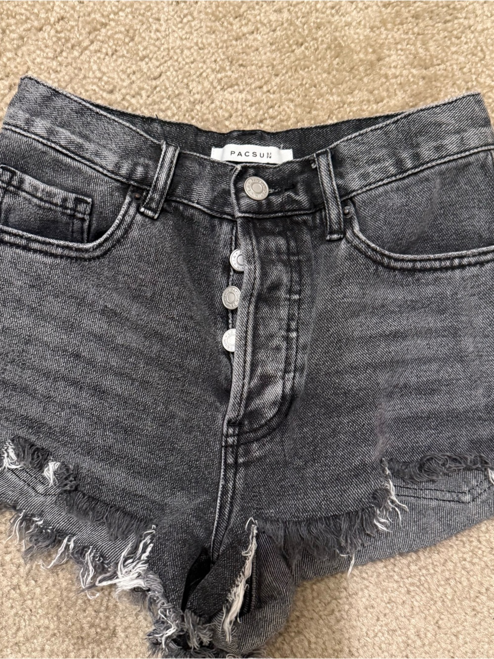 PacSun Black Washed Denim Shorts